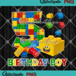 Lego 5th Birthday Boy design with colorful building bricks for crafting projects.