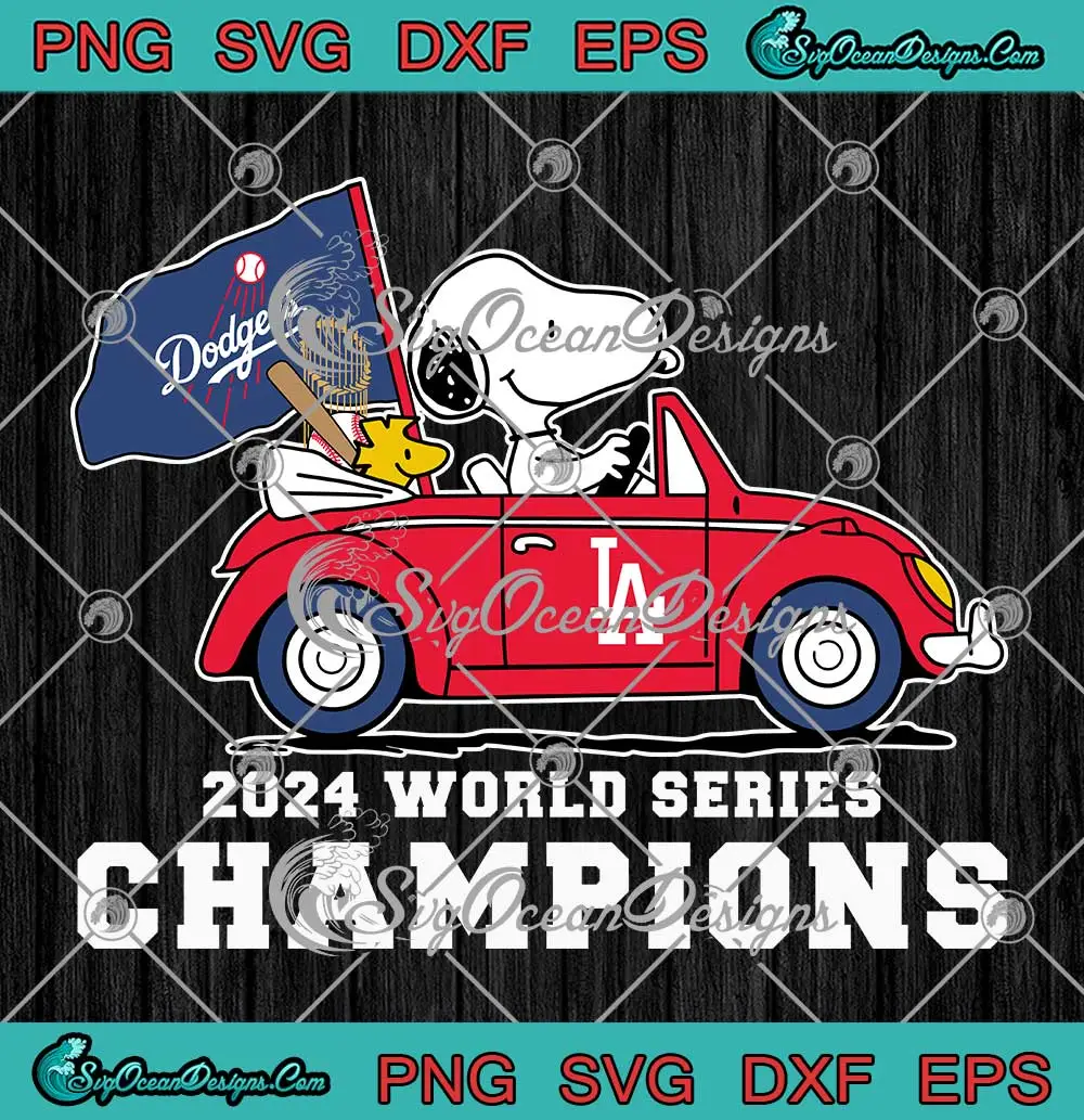 Los Angeles Dodgers X Snoopy SVG 2024 World Series Victory SVG PNG