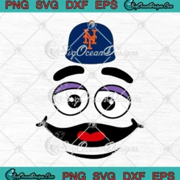 New York Mets Grimace Face Smile SVG - Victory Gameday SVG PNG, Cricut File