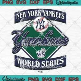 New York Yankees MLB Baseball SVG - 2024 World Series Franklin Vintage SVG PNG, Cricut File