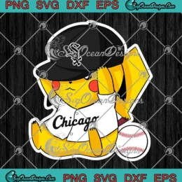 Pikachu Chicago White Sox SVG - MLB Baseball Pokemon Sports SVG PNG, Cricut File