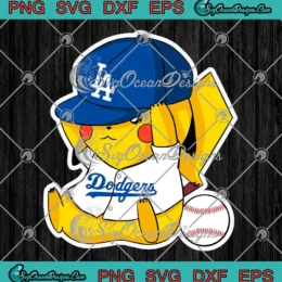 Pikachu Dodgers MLB Baseball SVG - Sports Los Angeles Dodgers SVG PNG, Cricut File