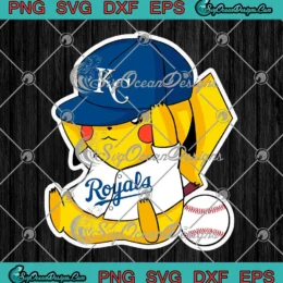 Pikachu Kansas City Royals MLB SVG - Baseball Pokemon Sports SVG PNG, Cricut File
