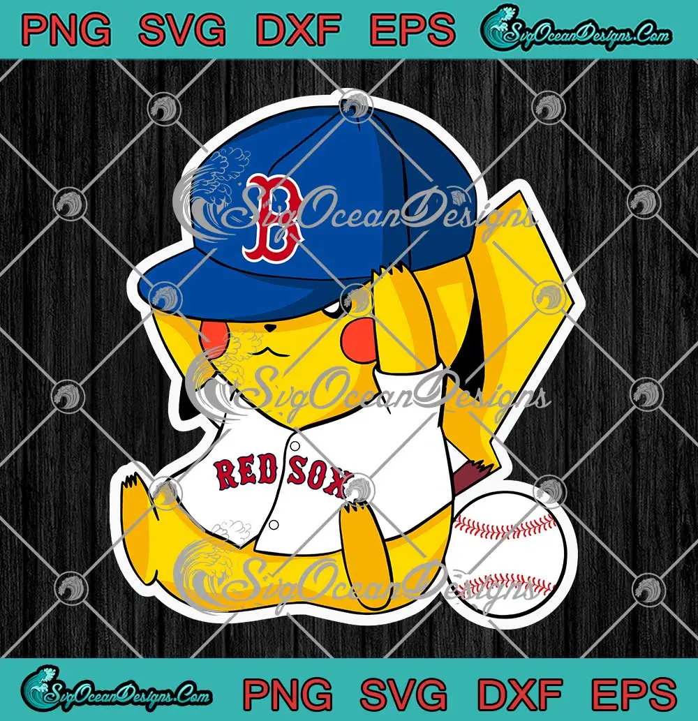 Pikachu-MLB-Boston-Red-Sox-SVG---Baseball-Pokemon-Sports-SVG-PNG,-Cricut-File Pikachu MLB Boston Red Sox SVG - Baseball Pokemon Sports SVG PNG, Cricut File