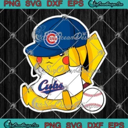 Pikachu MLB Chicago Cubs SVG - Baseball Pokemon Sports SVG PNG, Cricut File