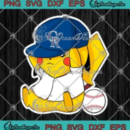 Pikachu MLB Colorado Rockies SVG - Baseball Pokemon Sports SVG PNG, Cricut File