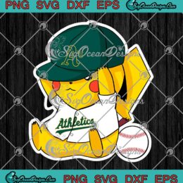 Pikachu MLB Oakland Athletics SVG - Baseball Pokemon Sports SVG PNG, Cricut File