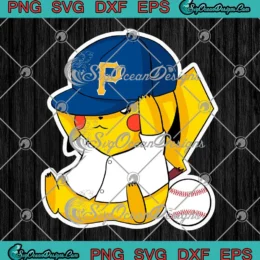 Pikachu MLB Pittsburgh Pirates SVG - Baseball Pokemon Sports SVG PNG, Cricut File