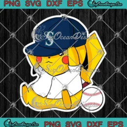 Pikachu MLB Seattle Mariners SVG - Baseball Pokemon Sports SVG PNG, Cricut File