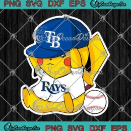 Pikachu MLB Tampa Bay Rays SVG - Baseball Pokemon Sports SVG PNG, Cricut File