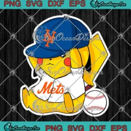 Pikachu New York Mets MLB SVG - Baseball Pokemon Sports SVG PNG, Cricut File