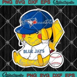 Pikachu Toronto Blue Jays MLB SVG - Baseball Pokemon Sports SVG PNG, Cricut File