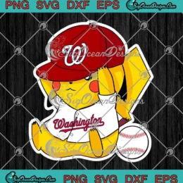 Pikachu Washington Nationals SVG - MLB Baseball Pokemon Sports SVG PNG, Cricut File