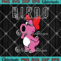 Super Mario Bros Birdo SVG - Big Pink Portrait Simple SVG PNG, Cricut File
