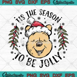 Tis The Season To Be Jolly SVG - Disney Winnie The Pooh Christmas SVG PNG, Cricut File