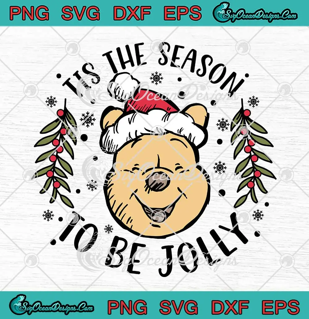 Tis-The-Season-To-Be-Jolly-SVG---Disney-Winnie-The-Pooh-Christmas-SVG-PNG,-Cricut-File Tis The Season To Be Jolly SVG - Disney Winnie The Pooh Christmas SVG PNG, Cricut File