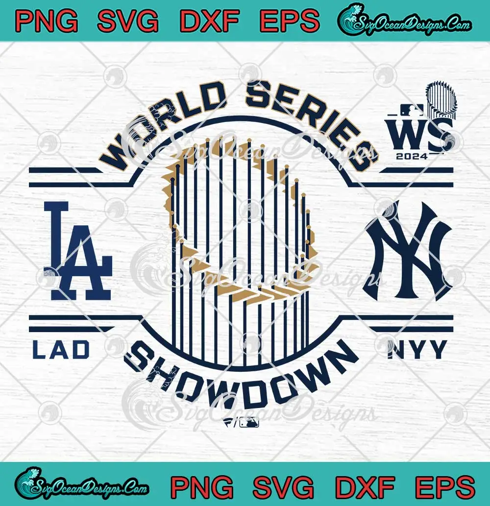 World Series Showdown 2024 SVG - Los Angeles Dodgers Vs New York ...