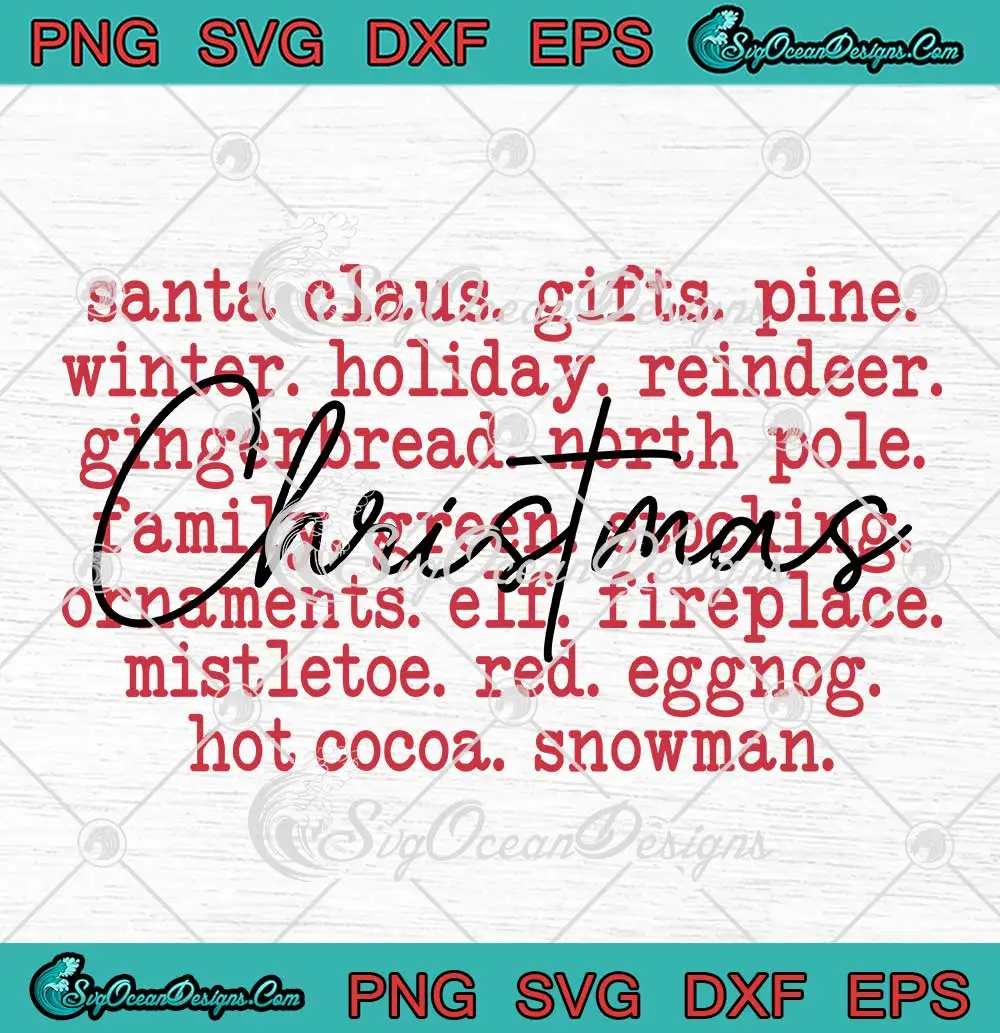 Christmas-Words-Gift-SVG---Santa-Claus-Gifts-Pine-SVG---Winter-Holiday-Reindeer-SVG-PNG,-Cricut-File Christmas Words Gift SVG - Santa Claus Gifts Pine SVG - Winter Holiday Reindeer SVG PNG, Cricut File