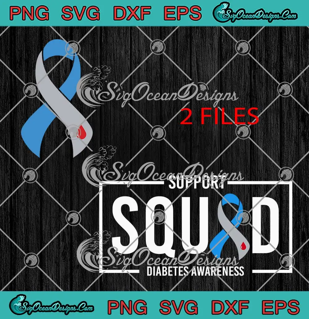 Support-Squad-Diabetes-Awareness-SVG---Blue-Ribbon-World-Diabetes-Day-SVG-PNG,-Cricut-File Support Squad Diabetes Awareness SVG - Blue Ribbon World Diabetes Day SVG PNG, Cricut File