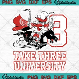 Texas Tech Red Raiders SVG - Take Three University Wreck'em SVG PNG, Cricut File