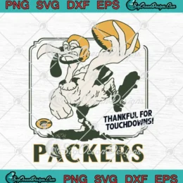 Thankful For Touchdowns SVG - NFL Green Bay Packers SVG PNG, Cricut File