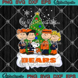The Peanuts Chicago Bears SVG - Snoopy And Friends Football Christmas SVG PNG, Cricut File