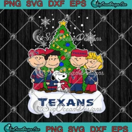 The Peanuts Houston Texans SVG - Snoopy And Friends Football Christmas SVG PNG, Cricut File