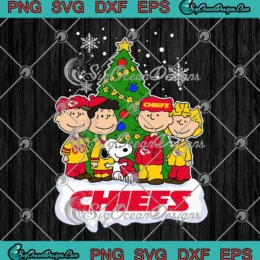 The Peanuts Kansas City Chiefs SVG - Snoopy And Friends Football Christmas SVG PNG, Cricut File