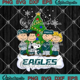 The Peanuts Philadelphia Eagles SVG - Snoopy And Friends Football Christmas SVG PNG, Cricut File