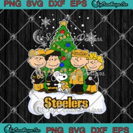The Peanuts Pittsburgh Steelers SVG - Snoopy And Friends Football Christmas SVG PNG, Cricut File