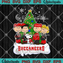 The Peanuts Tampa Bay Buccaneers SVG - Snoopy And Friends Football Christmas SVG PNG, Cricut File