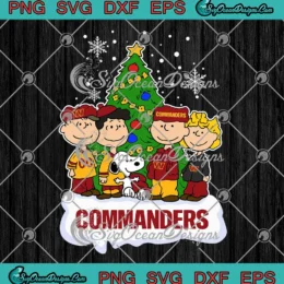 The Peanuts Washington Commanders SVG - Snoopy And Friends Football Christmas SVG PNG, Cricut File