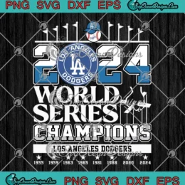 World Series Champions 8th Time SVG - Los Angeles Dodgers 2024 SVG PNG, Cricut File