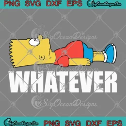 Bart Simpson Whatever SVG - The Simpsons Boys Bart SVG PNG, Cricut File