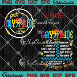 Gay Pride Tour 2024 SVG - Gay Festival Rainbow Gay Pride SVG PNG, Cricut File