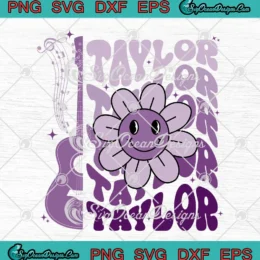 Girl Retro Taylor First Name SVG - Taylor Swift Groovy 80s Vintage SVG PNG, Cricut File