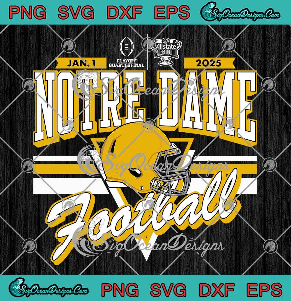 Notre Dame Football Vintage 2025 SVG - Notre Dame Fighting Irish Sugar ...