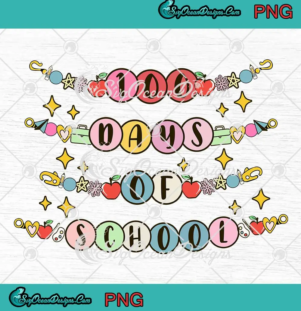 100-Days-Of-School-Bracelet-PNG---Cute-Little-Girl-Teachers-PNG-Clipart,-Digital-Download 100 Days Of School Bracelet PNG - Cute Little Girl Teachers PNG Clipart, Digital Download