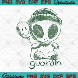 Guardin Plush Alien SVG - Funny Cute Plush Alien SVG PNG, Cricut File