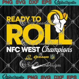 Illustration of Los Angeles Rams SVG design with team colors and championship theme