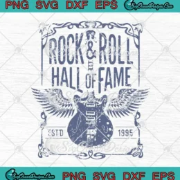 Rock And Roll Hall Of Fame SVG - Estd 1995 Flying Guitar SVG PNG, Cricut File