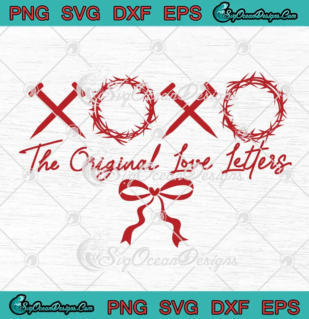 Valentine's-Day-Coquette-Bow-SVG---XOXO-The-Original-Love-Letters-SVG-PNG,-Cricut-File Valentine's Day Coquette Bow SVG - XOXO The Original Love Letters SVG PNG, Cricut File