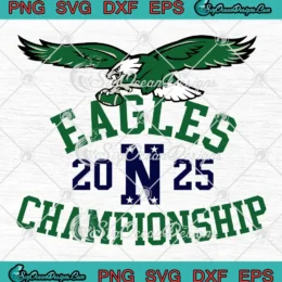 Eagles Championship 2025 NFC SVG - Philadelphia Eagles Super Bowl LIX SVG PNG, Cricut File