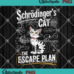 Funny Schrödinger's Cat PNG - The Escape Plan Geeky PNG - Science Lovers PNG Clipart, Digital Download
