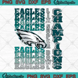 Philadelphia Eagles Gradient Wordmark SVG - LIX Super Bowl Champions SVG PNG, Cricut File