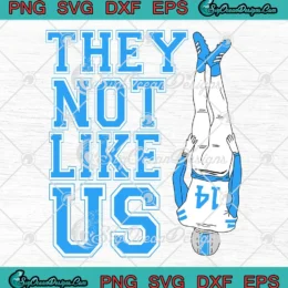 Amon-Ra St. Brown Detroit Lions SVG - They Not Like Us SVG - Football Game Day SVG PNG, Cricut File