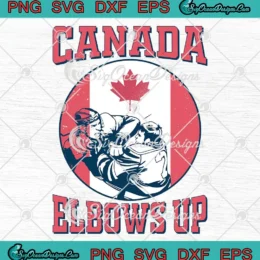 Canada Elbows Up Hockey SVG - Game Reference Retro SVG PNG, Cricut File