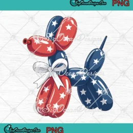 Balloon Dog Patriotic 4th Of July PNG - Independence Day Gift PNG Clipart, Digital Download