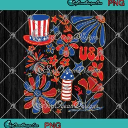 Boho 4th Of July Patriotic PNG - USA Independence Day PNG Clipart, Digital Download