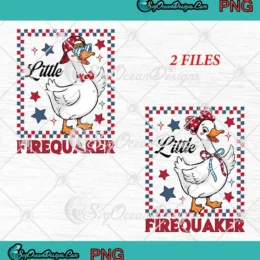Cute Little Firequaker 4th Of July PNG - Goose Matching Girl Boy PNG Clipart, Digital Download